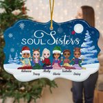 Personalizowana ceramiczna ozdoba Soul Sisters o nieregularnym kształcie Świąteczne prezenty urodzinowe dla przyjaciół