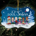 Personalizowana ceramiczna ozdoba Soul Sisters o nieregularnym kształcie Świąteczne prezenty urodzinowe dla przyjaciół