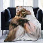 Personalised Pet Photo Portrait Blanket Photo Keepsake Home Decoration Birthday Christmas Memorial Gift for Family Friend Pet Lover
