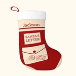 Personalisierte Santa's Letter Weihnachtsstrumpf mit Namen Weihnachtsbaum Dekoration perfektes Geschenk für Kinder