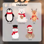 Personalizzato Natale coulisse sacchetto regalo doppia faccia Cartoon Santa Sack con etichetta Party Favor Holiday Wrapping regalo di Natale per i bam