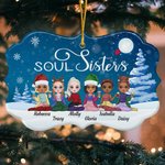 Personalizowana ceramiczna ozdoba Soul Sisters o nieregularnym kształcie Świąteczne prezenty urodzinowe dla przyjaciół