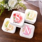 Personalised Birth Flower Jewellery Box with Name Christmas Birthday Gift for Woman