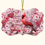 Personalizado 3D Imprimir Efecto Cardenal Ornamento de cerámica con nombre de memoria Regalo de Navidad para la familia Bird Lover