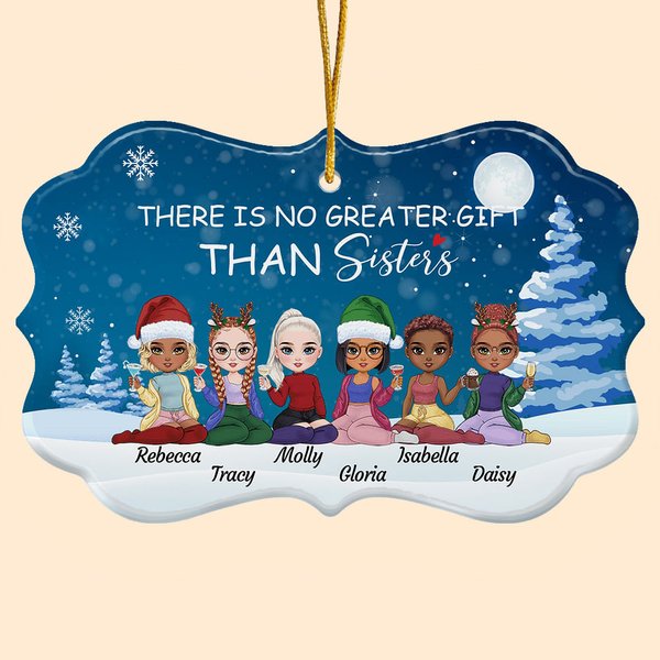 Gepersonaliseerd Er Is Geen Groter Geschenk Dan Zussen Onregelmatige Vorm Ceramisch Ornament Kerstverjaardagscadeaus voor Vrienden