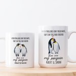 Tazza in ceramica personalizzata You Are My Penguin Multicolore con nomi Anniversario Regalo di San Valentino per coppia