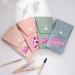 Pochette de Maquillage avec 8 Pinceaux Trousse de Maquillage Personnalisée avec Nom Cadeau d'Anniversaire Noël Mariage pour Elle