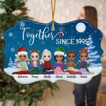 Personalized Together Since A Certain Year Irregular Shape Ceramic Ornament Christmas Birthday Gifts for Besties Friends