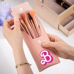 Pochette de Maquillage avec 8 Pinceaux Trousse de Maquillage Personnalisée avec Nom Cadeau d'Anniversaire Noël Mariage pour Elle