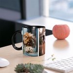 Tasse à Café Personnalisée avec Nom et Photo de Portrait d'Animaux Cadeau Commémoratif Anniversaire Noël pour Famille Amis