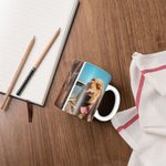 Tasse à Café Personnalisée avec Nom et Photo de Portrait d'Animaux Cadeau Commémoratif Anniversaire Noël pour Famille Amis