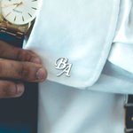 Personalized Monogram Initial Letter Name Cufflinks Set of 2 Birthday Wedding Anniversary Gift for Men Dad Groom