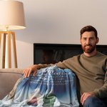 Coperta morbida personalizzata A Hug From Heaven When You Really Miss Me Regalo commemorativo di Natale per la famiglia