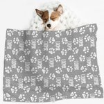 Personalizado lindo pata impresión suave manta con nombre cumpleaños regalo de Navidad para gato perro amante de las mascotas