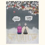 Coperta morbida personalizzata I Miss You I Am Always With You Regalo commemorativo di Natale per la famiglia