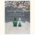 Personalizzato In Loving Memory Of Those Who Are Forever In My Heart Coperta morbida Regalo commemorativo di Natale per la famiglia