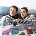 Coperta morbida personalizzata A Hug From Heaven Regalo commemorativo di Natale per la famiglia