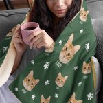 Coperta fotografica personalizzata con nome, regalo di compleanno, Natale e commemorazione per chi ama gli animali.