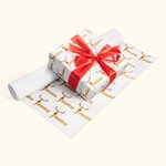 Personalized Christmas Red Nose Reindeer Wrapping Paper with Name One-sided Printing Cute Holiday Gift Wrap Christmas Gift for Family Friend