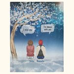 Coperta personalizzata I Miss You I Am Always With You con nomi Regalo commemorativo di Natale per la famiglia