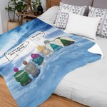 Personalized I Miss You More Than Anything Soft Fleece Blanket Christmas Memorial Sympathy Gift for Family