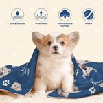 Personalised Cute Pet Paw Print Photo Dot Blanket with Name Gift for Cat Dog Pet