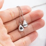 Personalizada Doble Urna Lágrima Colgante Collar de Cenizas Cremación Joyería Keepsake Memorial Regalo para las mujeres