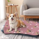 Personalised Cute Pet Paw Print Photo Dot Blanket with Name Gift for Cat Dog Pet