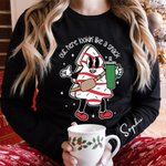 Personalizzato Out Here Lookin Like A Snack T-shirt Albero di Natale Torta Felpa con cappuccio Festa di Natale Divertente Costume Regalo di Natale per
