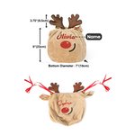 Personalisierte Rentier großen Samt Glitter Drawstring Tasche mit Glöckchen und Name Weihnachtsgeschenk für Kinder