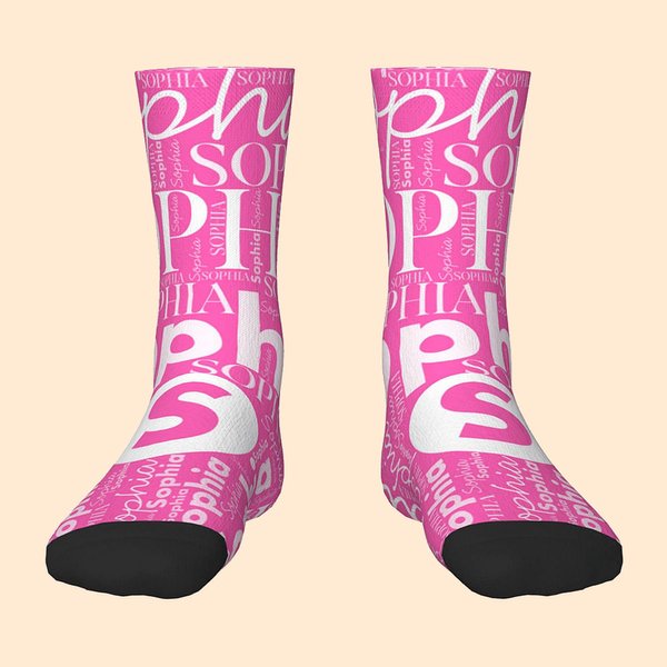 Chaussettes colorées personnalisées pour enfants Chaussettes courtes Confort doux avec nom Anniversaire Jour des enfants Cadeau de Noël pour les enfan