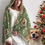 Coperta fotografica personalizzata con nome, regalo di compleanno, Natale e commemorazione per chi ama gli animali.
