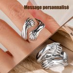 Bague Embrasser Créative Personnalisée avec Texte Accessoire d'Amour