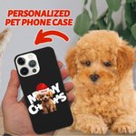 Spersonalizowane świąteczne etui na telefon z TPU z podniesioną ramką Pet in Santa Hat Slim Etui na telefon Prezent świąteczny dla przyjaciela Rodzina Pies Miłośnik kotów