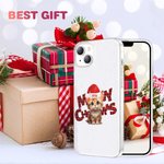 Spersonalizowane świąteczne etui na telefon z TPU z podniesioną ramką Pet in Santa Hat Slim Etui na telefon Prezent świąteczny dla przyjaciela Rodzina Pies Miłośnik kotów