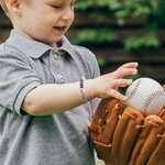 Personalized Handmade Baseball Adjustable Bead Bracelet with Name Sport Theme Team Spirit Birthday Gift for Kids Teen