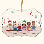Personalizado Soul Sisters Fiesta temática de Navidad Ornamento de acrílico de forma irregular Regalo de cumpleaños para Bestie