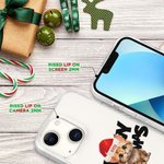 Spersonalizowane świąteczne etui na telefon z TPU z podniesioną ramką Pet in Santa Hat Slim Etui na telefon Prezent świąteczny dla przyjaciela Rodzina Pies Miłośnik kotów