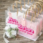 Sac à main personnalisé rose chaud avec papier de soie et texte Cadeau de mariage Cadeau d'enterrement de vie de jeune fille pour elle
