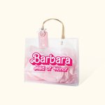 Sac à main personnalisé rose chaud avec papier de soie et texte Cadeau de mariage Cadeau d'enterrement de vie de jeune fille pour elle