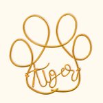 Personalized Pet Paw Print Wire Words Handmade Wall Art Decoration Pet Memorial Sign Christmas Birthday Gift for Pet Lover