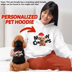 Personalizzato Meowy Natale Pet Hoodie Cartoon Dog Cat con cappello di Natale Abbigliamento invernale Holiday Party Pet Costume regalo di Natale per i