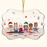 Henkilökohtainen Besties Forever Joulujuhla Epäsäännöllinen muoto Akryyli Ornamentti Joululahja Bestieille