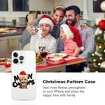 Spersonalizowane świąteczne etui na telefon z TPU z podniesioną ramką Pet in Santa Hat Slim Etui na telefon Prezent świąteczny dla przyjaciela Rodzina Pies Miłośnik kotów