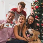 Spersonalizowane świąteczne etui na telefon z TPU z podniesioną ramką Pet in Santa Hat Slim Etui na telefon Prezent świąteczny dla przyjaciela Rodzina Pies Miłośnik kotów
