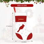 Medias de Navidad personalizadas con copos de nieve de pájaros cardenales con nombre Decoración del árbol de Navidad Deseos de invierno Regalo perfect