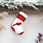 Medias de Navidad personalizadas con copos de nieve de pájaros cardenales con nombre Decoración del árbol de Navidad Deseos de invierno Regalo perfect