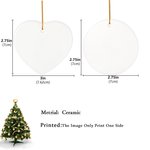 Personalised Christmas Hat Antler Elements Ceramic Hanging Ornament with Letter and Name Christmas Tree Decor Happy New Year Gift for Family Friend