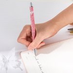Stylo à bille rétractable papillon pailleté personnalisé avec nom Noël Appréciation Cadeau de rentrée pour ami(e) camarade de classe