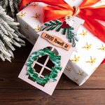 Casa de Navidad personalizada Adorno de madera con nombre Calle Dirección Número de casa Decoración para el hogar con cordón Regalo de Navidad para la